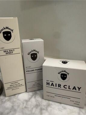 BlackMask Hair Clay, Sea-Salt Spray & Volume Powder -bundle